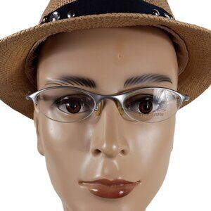 OAKLEY SMALL SIZED  WOMEN’S SILVER SEMI-RIMLESS  METAL   EYEGLASSES